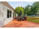 Spacious deck with outdoor dining set at 19 Avondale Ave, Charleston, SC 29407