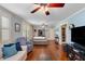 Spacious living area boasting hardwood floors and stylish furnishings at 19 Avondale Ave, Charleston, SC 29407