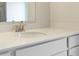 Bathroom vanity with white countertops, undermount sink and modern faucet at 226 Seele St, Summerville, SC 29485