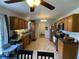 Functional kitchen with tile floors, wooden cabinets, and modern appliances at 243 Trickle Dr, Summerville, SC 29483