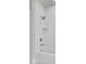 All white shower and bath with silver trim and fixtures at 3027 Robeson Trce, Johns Island, SC 29455
