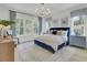 Bright bedroom with a blue bed frame, white walls, many windows, and stylish décor at 3041 Robeson Trce, Johns Island, SC 29455
