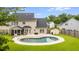Home with a large backyard featuring an in-ground pool and screened-in porch at 5289 Mulholland Dr, Summerville, SC 29485