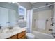 Full bathroom with shower, tub, and vanity with sink at 5289 Mulholland Dr, Summerville, SC 29485