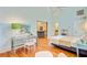Airy bedroom with vaulted ceiling and adjacent bathroom and kitchen at 62 Eastlake Rd, Mount Pleasant, SC 29464