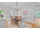 Bright dining room features a chandelier and an oval wooden table with decorative chairs at 62 Eastlake Rd, Mount Pleasant, SC 29464