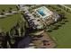 Aerial view of community pool, playground, basketball court, and green space areas at 776 Meadowbrook Ln, Summerville, SC 29486