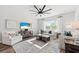 Spacious living room featuring a modern ceiling fan, lots of seating, and a cozy atmosphere at 776 Meadowbrook Ln, Summerville, SC 29486