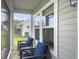 Relaxing screened porch with comfortable chairs, perfect for enjoying the outdoors at 953 Dusk Dr, Summerville, SC 29486