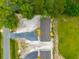 A bird's-eye view revealing the layout of the homes, driveways, and the surrounding landscape at 106 Swanson Dr, Summerville, SC 29483
