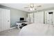 Bedroom featuring a desk, ceiling fan, and closet at 1166 Julian Clark Rd, Charleston, SC 29412