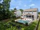 Backyard featuring a swimming pool, an outdoor patio, and raised garden beds in a fenced yard at 1825 Crossbill Trl, Hanahan, SC 29410