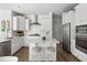 Gourmet kitchen with stainless steel appliances and eat-in island at 1825 Crossbill Trl, Hanahan, SC 29410