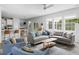 Open-concept living area connecting to the kitchen, featuring modern decor, comfortable seating, and a bright atmosphere at 1825 Crossbill Trl, Hanahan, SC 29410