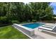 Backyard pool and patio featuring lounge chairs and landscaping, creating a serene outdoor living space at 1825 Crossbill Trl, Hanahan, SC 29410