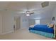 Bright main bedroom with a ceiling fan, neutral carpet, and ample space at 202 Hunt Club Dr, Summerville, SC 29485
