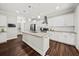 Modern kitchen featuring a granite island, white cabinets, and stainless steel appliances at 2152 Pentland Dr, Charleston, SC 29412