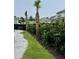 Well-manicured backyard with lush landscaping and a peek at the pool area at 2221 Generals St, Charleston, SC 29492