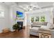 Inviting living room featuring a fireplace and a view of the outdoor space at 256 Fiddleback Dr, Summerville, SC 29486