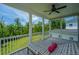 Covered deck area perfect for relaxing and enjoying the outdoors at 3016 Evening Tide Dr, Hanahan, SC 29410