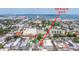 Wide aerial shot of 338 King St Unit C in Charleston, SC with a water view and distant bridge at 338 King St # C, Charleston, SC 29401