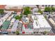 Aerial view of the building with an arrow pointing to it on the street at 338 King St # C, Charleston, SC 29401