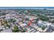 Charleston, SC aerial shot displaying the location of a building, surrounded by cityscape and waterways at 338 King St # C, Charleston, SC 29401
