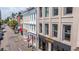 Street level aerial view with storefronts at 338 King St # C, Charleston, SC 29401