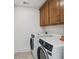 Functional laundry room with modern front load washer and dryer at 3802 Grateful Rd, North Charleston, SC 29420