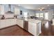 Open-concept kitchen with stainless steel appliances and granite countertops at 415 True North Trail, Summerville, SC 29486
