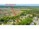 Aerial view of a charming neighborhood and marshlands surrounding 5442 Clearview Dr at 5442 Clearview Dr, North Charleston, SC 29420