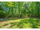 Lush backyard with mature trees and a well-maintained lawn, perfect for outdoor activities and enjoyment at 5442 Clearview Dr, North Charleston, SC 29420