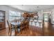 A well-lit kitchen featuring stainless steel appliances and a large window over the dining table at 5442 Clearview Dr, North Charleston, SC 29420