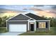 Charming single-story home with gray siding, white trim, manicured lawn and an attached two-car garage at 6007 Savy Ct, Ravenel, SC 29470