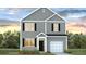 Charming two-story home with gray siding, black shutters, and manicured landscaping at 8854 Shovelnose Ct, North Charleston, SC 29406