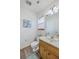 Cozy bathroom with single vanity and decorative art at 100 Cicero Ct, Goose Creek, SC 29445