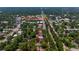 Aerial view of the home and neighborhood, showing proximity to downtown Walterboro at 100 S Gum St, Summerville, SC 29483