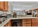 Kitchen featuring granite countertops with a view of the open concept living space at 127 Manning Ct, Summerville, SC 29485