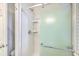 Modern walk-in shower with glass door and white subway tile surround at 1338 Addykay Pl, North Charleston, SC 29406