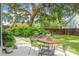 Spacious backyard featuring a mature tree and a comfortable outdoor seating area at 1422 Iroquois St, North Charleston, SC 29405