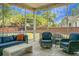 Relaxing screened porch featuring comfortable seating and views of the lush backyard at 1422 Iroquois St, North Charleston, SC 29405