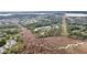 Scenic aerial view of waterfront homes surrounded by lush greenery at 160 Palm Cove Way, Mount Pleasant, SC 29466