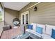 Cozy outdoor patio featuring stylish seating, creating a relaxing atmosphere for outdoor enjoyment at 160 Palm Cove Way, Mount Pleasant, SC 29466