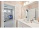 Charming bathroom with a bright vanity, designer mirror, and painted accents at 1714 Fort Palmetto Cir, Mount Pleasant, SC 29466