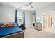 Comfortable bedroom with a ceiling fan, complemented by a full view of the room's layout at 1714 Fort Palmetto Cir, Mount Pleasant, SC 29466