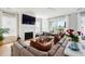 Comfortable living room with a fireplace and large sectional couch at 1714 Fort Palmetto Cir, Mount Pleasant, SC 29466