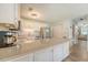 Spacious kitchen featuring granite countertops and stainless-steel appliances open to living area at 1743 Orange Grove Shores Dr, Charleston, SC 29407