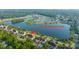 Aerial view of 1751 Brittlebush Lane, a townhome community nestled by a picturesque lake at 1751 Brittlebush Ln, Johns Island, SC 29455
