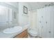Bathroom with a combination shower and tub and neutral color scheme at 1751 Brittlebush Ln, Johns Island, SC 29455