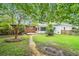 Private backyard with a lush green lawn, mature trees, and a charming deck for outdoor relaxation at 1833 St Julian Dr, Charleston, SC 29407